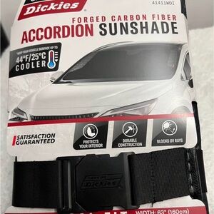 Dickies Black Sunshade for Vans, Trucks, or SUVs